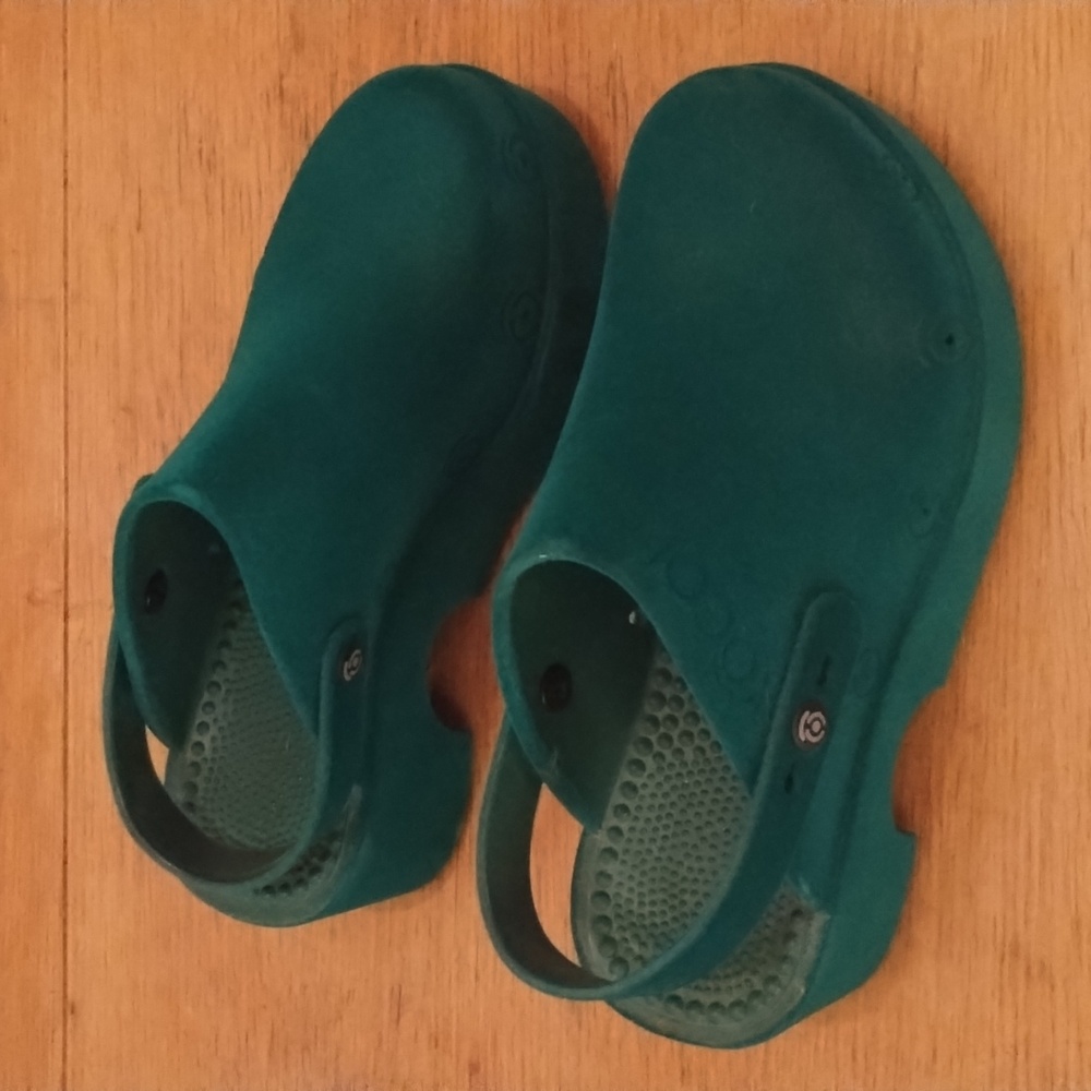 Women's Teal Slip-On Clogs with Back Strap